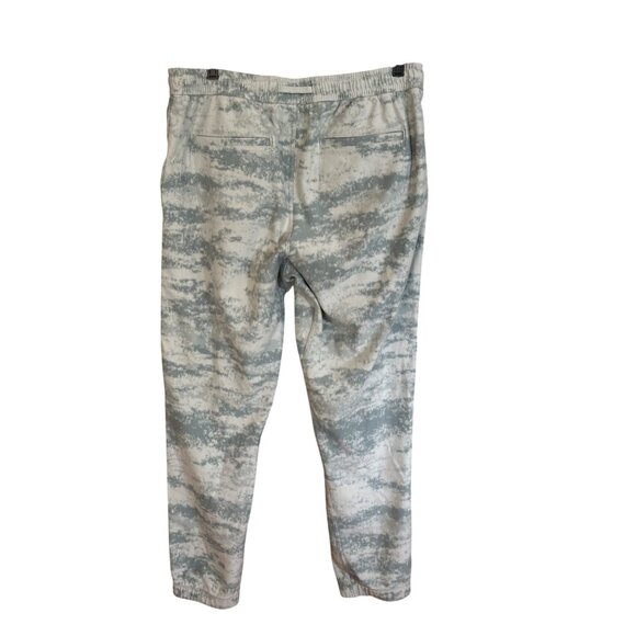 Athleta Farallon Jogger Pants Drawstring Atleisure Tie Dye Gray White Sz M - Picture 2 of 11
